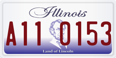IL license plate A110153