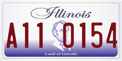IL license plate A110154