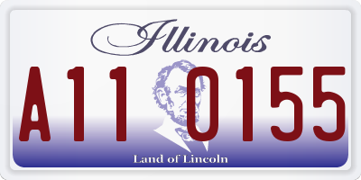IL license plate A110155
