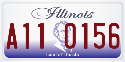 IL license plate A110156