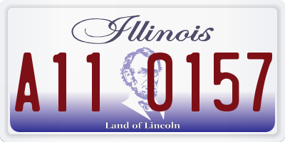 IL license plate A110157