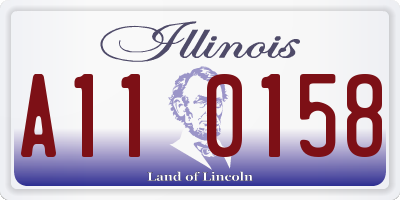 IL license plate A110158