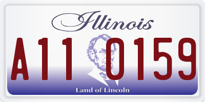 IL license plate A110159