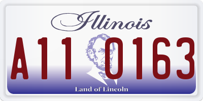 IL license plate A110163