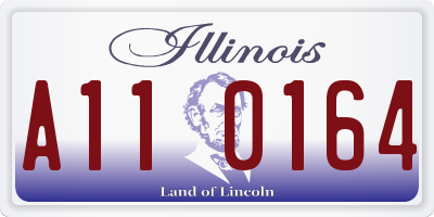 IL license plate A110164