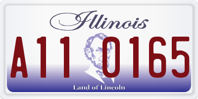 IL license plate A110165