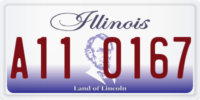 IL license plate A110167