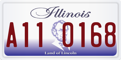 IL license plate A110168