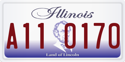 IL license plate A110170