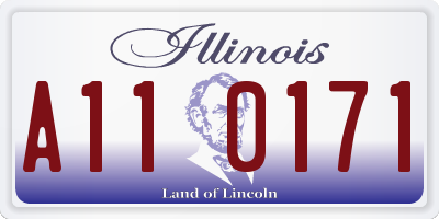 IL license plate A110171