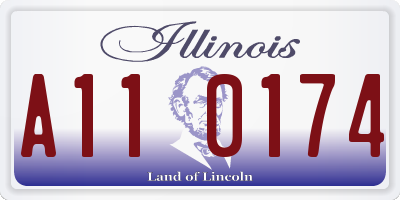 IL license plate A110174