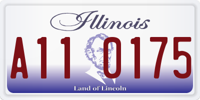 IL license plate A110175