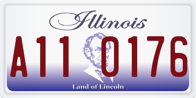 IL license plate A110176