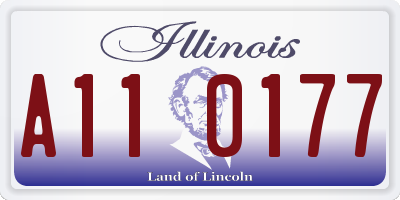 IL license plate A110177