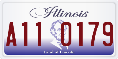 IL license plate A110179