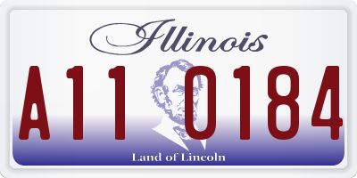 IL license plate A110184