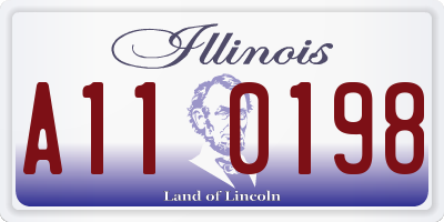IL license plate A110198