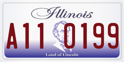 IL license plate A110199