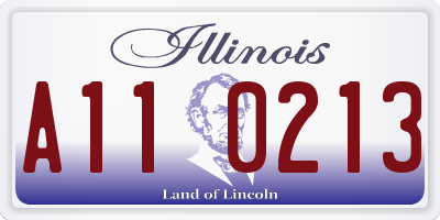IL license plate A110213