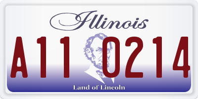 IL license plate A110214