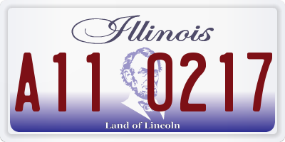 IL license plate A110217