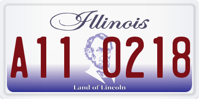 IL license plate A110218