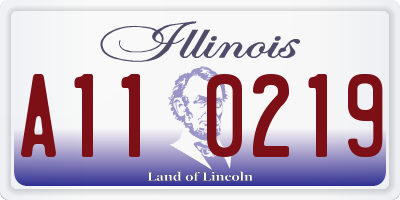 IL license plate A110219
