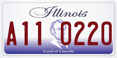 IL license plate A110220
