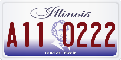 IL license plate A110222