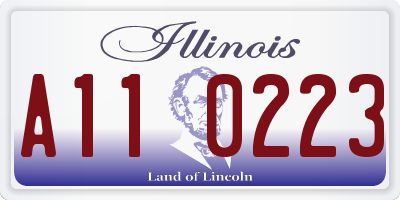 IL license plate A110223