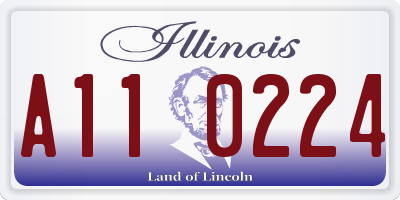 IL license plate A110224
