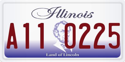 IL license plate A110225