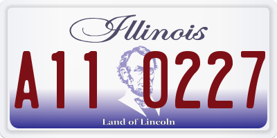 IL license plate A110227