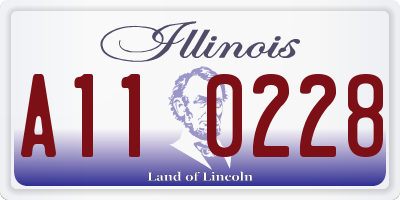 IL license plate A110228