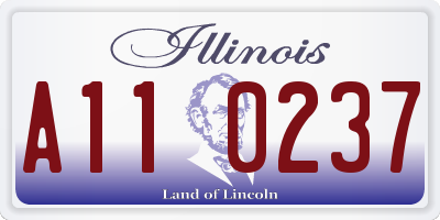 IL license plate A110237