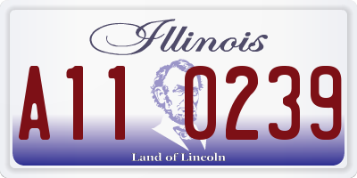 IL license plate A110239