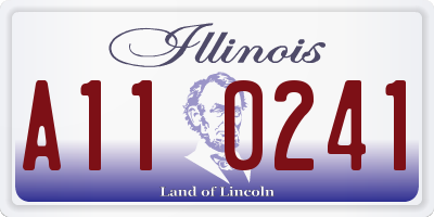 IL license plate A110241