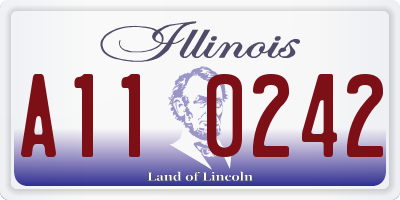 IL license plate A110242