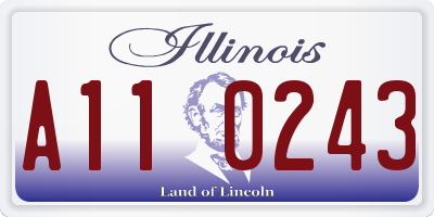 IL license plate A110243