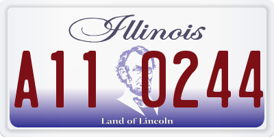 IL license plate A110244