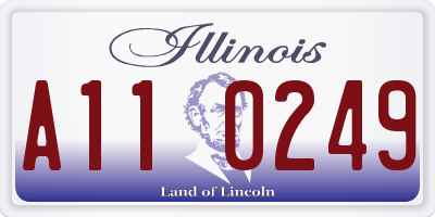 IL license plate A110249
