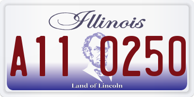 IL license plate A110250