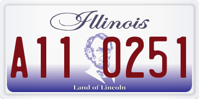 IL license plate A110251