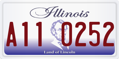 IL license plate A110252