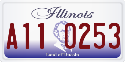 IL license plate A110253