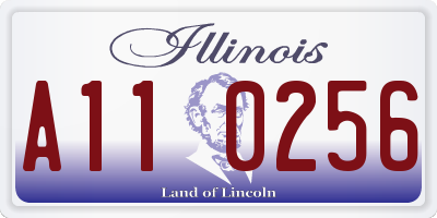IL license plate A110256