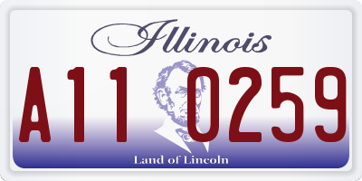 IL license plate A110259