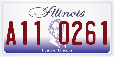 IL license plate A110261