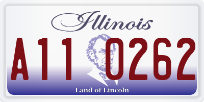 IL license plate A110262