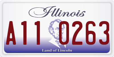 IL license plate A110263